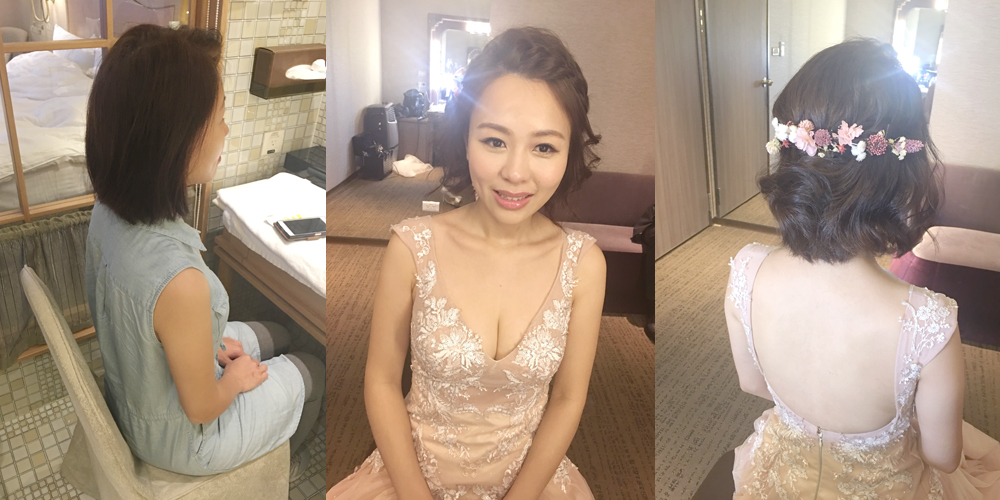 短髮新娘造型韓系浪漫編髮短髮婚紗造型