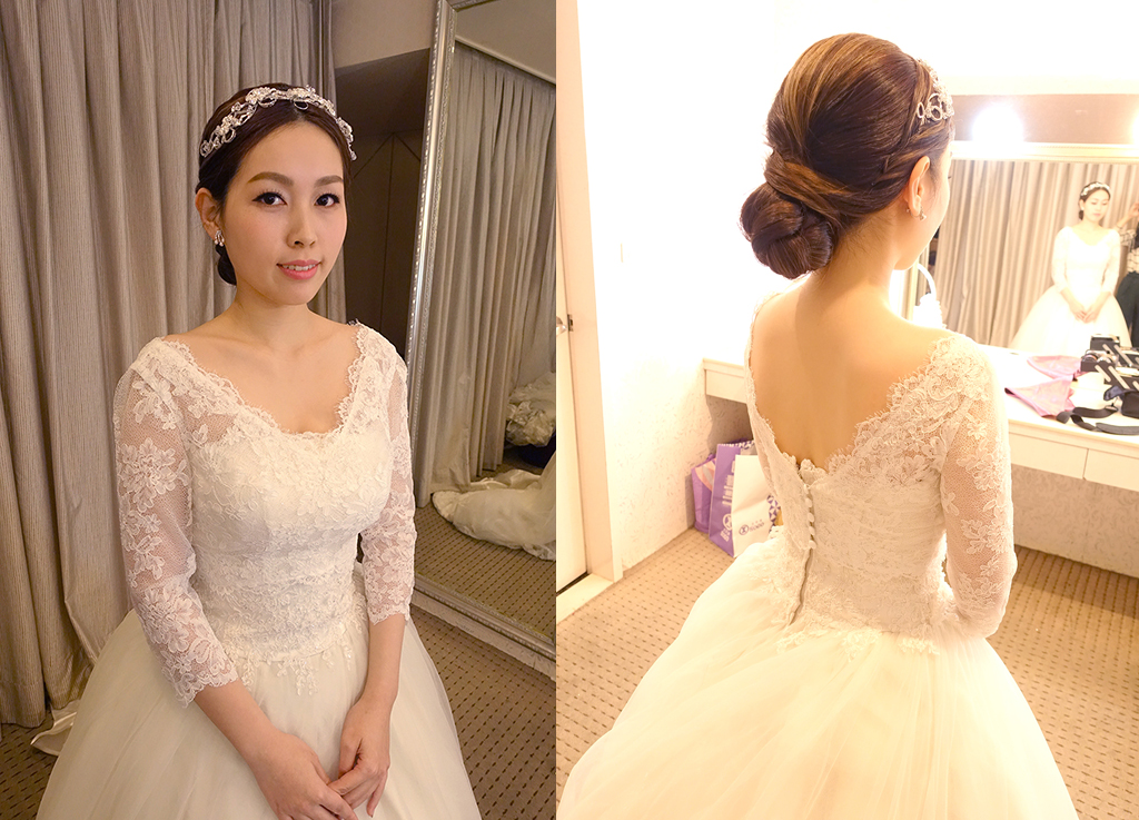 韓式新娘髮型乾淨優雅韓式婚紗造型