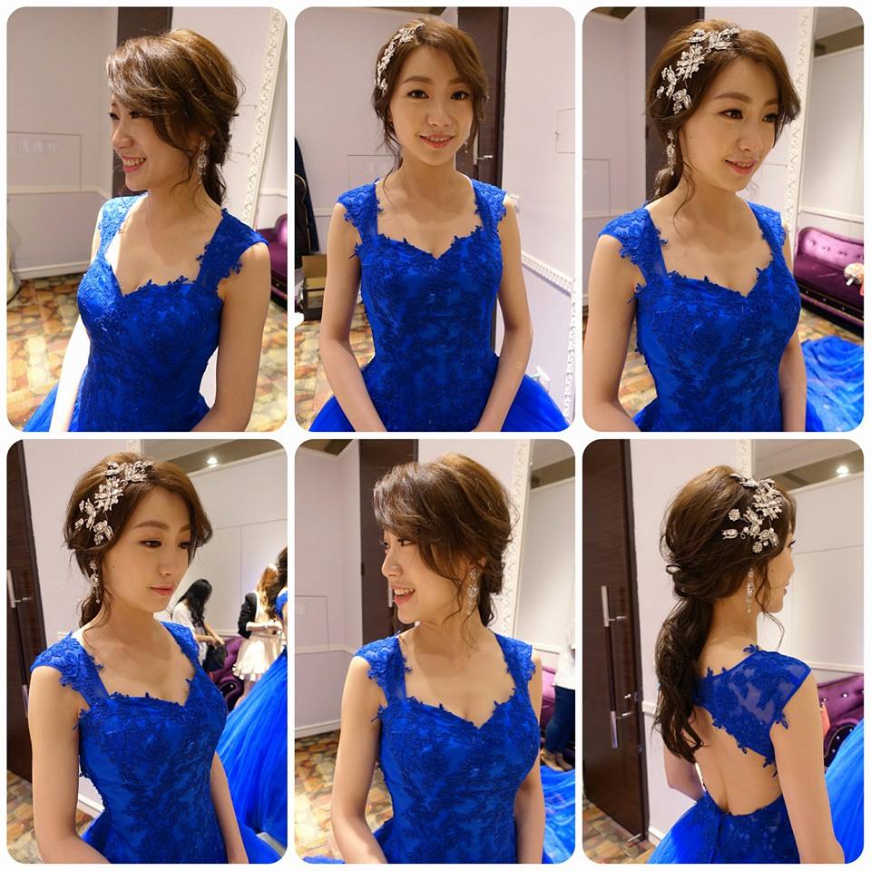 韓式新娘髮型簡單優雅韓式婚紗造型髮線自然