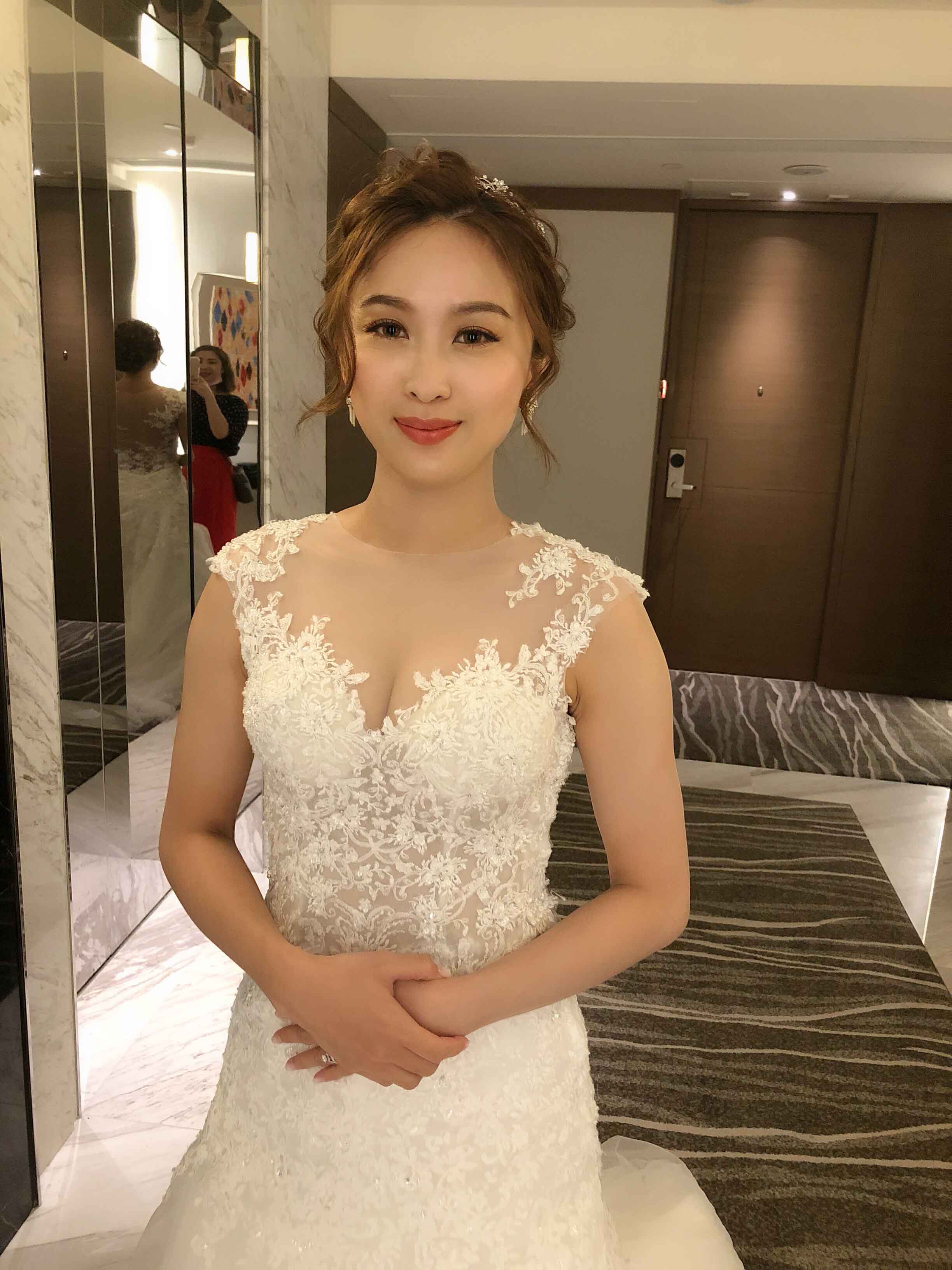 香港婚宴新秘化妝師elaine白紗造型